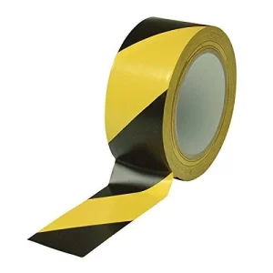 Sarı Siyah Yer İşaretleme Bandı 50 mm x 30 mt Endüstriyel PVC İkaz Bandı